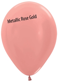 11 inch Betallatex Metallic Rose Gold Latex Balloon