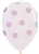 11 inch Betallatex Pastel Polka Dots on Crystal Clear