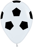 White Balloon with Soccer Print