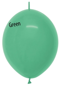 12 inch Link-O-Loon FASHION GREEN, Price Per Bag of 50