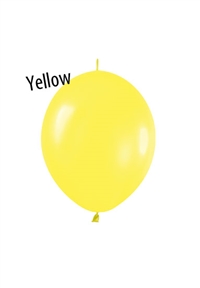 6 inch Link-O-Loon FASHION YELLOW, Price Per Bag of 50