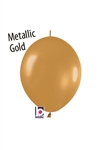 6 inch Link-O-Loon METALLIC GOLD, Price Per Bag of 50