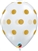 11 inch Qualatex BIG Polka Dots Clear with GOLD