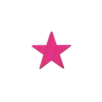 5in Die Cut Foil Star CERISE, Price Per DOZEN