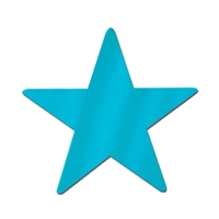 12 inch Die Cut Foil Star TURQUOISE  BLUE, Price Per DOZEN