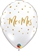 11 inch Qualatex Mr. & Mrs. Gold on DIAMOND CLEAR with Gold Dots Latex Balloon