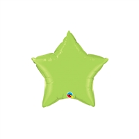 9in  LIME GREEN Star Qualatex Foil