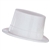 Full size WHITE Plastic Top Hat