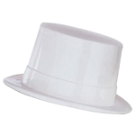 Full size WHITE Plastic Top Hat