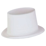 Full size White Velour Top Hat