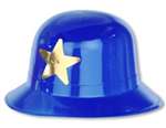 **Sold Out** Full size Keystone Cop Hat Blue Plastic, Price Per EACH