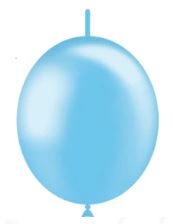 6in Metallic SKY BLUE - DECOLINK - BALLOONIA - Price Per Bag of 100