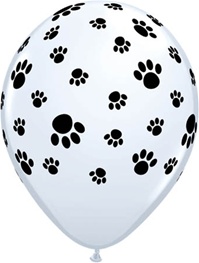 11inch PAW PRINTS A-Round latex Balloon