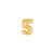 7in GOLD Number FIVE (5) Megaloon Jr., Price Per Bag of 5