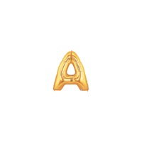 7in GOLD Letter A Megaloon Jr., Price Per Bag of 5