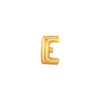 7in GOLD Letter E Megaloon Jr., Price Per Bag of 5