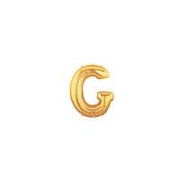 7in GOLD Letter G Megaloon Jr., Price Per Bag of 5