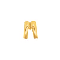 7in GOLD Letter M Megaloon Jr., Price Per Bag of 5