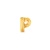 7in GOLD Letter P Megaloon Jr., Price Per Bag of 5