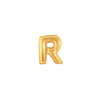 7in GOLD Letter R Megaloon Jr., Price Per Bag of 5