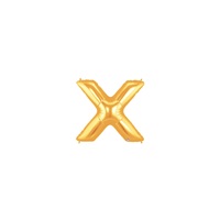 7in GOLD Letter X Megaloon Jr., Price Per Bag of 5