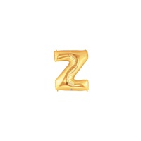 7in GOLD Letter Z Megaloon Jr., Price Per Bag of 5