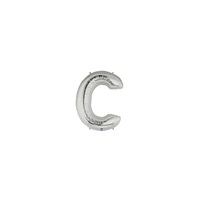 7in SILVER Letter C Megaloon Jr., Price Per Bag of 5