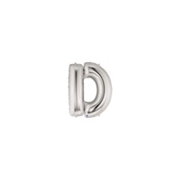 7in SILVER Letter D Megaloon Jr., Price Per Bag of 5