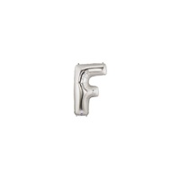 7in SILVER Letter F Megaloon Jr., Price Per Bag of 5
