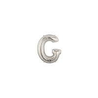 7in SILVER Letter G Megaloon Jr., Price Per Bag of 5