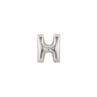 7in SILVER Letter H Megaloon Jr., Price Per Bag of 5