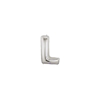 7in SILVER Letter L Megaloon Jr., Price Per Bag of 5