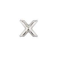 7in SILVER Letter X Megaloon Jr., Price Per Bag of 5