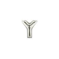 7in SILVER Letter Y Megaloon Jr., Price Per Bag of 5