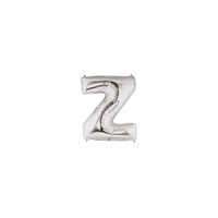 7in SILVER Letter Z Megaloon Jr., Price Per Bag of 5