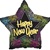 18 inch Happy New Year's Fireworks- Star Shape balloon