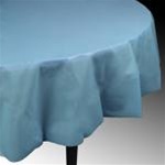 Table Cover 84in Round LIGHT BLUE, Price Per EACH
