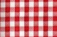 Table Cover 84in Round RED GINGHAM, Price Per EACH