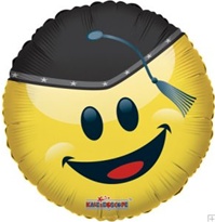 Smiley Face Grad Balloon