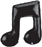 40 inch Music Note DOUBLE BLACK shaped foil balloon