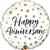 Happy Anniversary Gold Dots Balloon