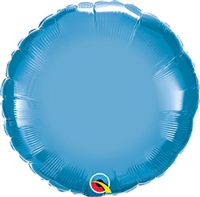 Qualatex Chrome Blue Round Foil Balloon