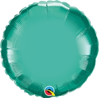 Qualatex Chrome Green Round Foil Balloon