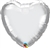 Qualatex Chrome Silver Heart Foil Balloon