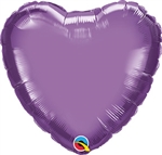 Qualatex Chrome Purple Heart Foil Balloon