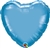 Qualatex Chrome Blue Heart Foil Balloon