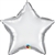 Qualatex Chrome Silver Star Foil Balloon