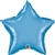 Qualatex Chrome Blue Star Foil Balloon