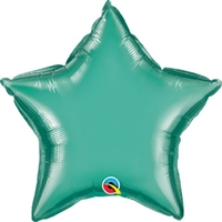 Qualatex Chrome Green Star Foil Balloon