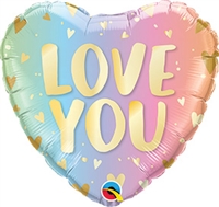 Love You Pastel Foil Balloon